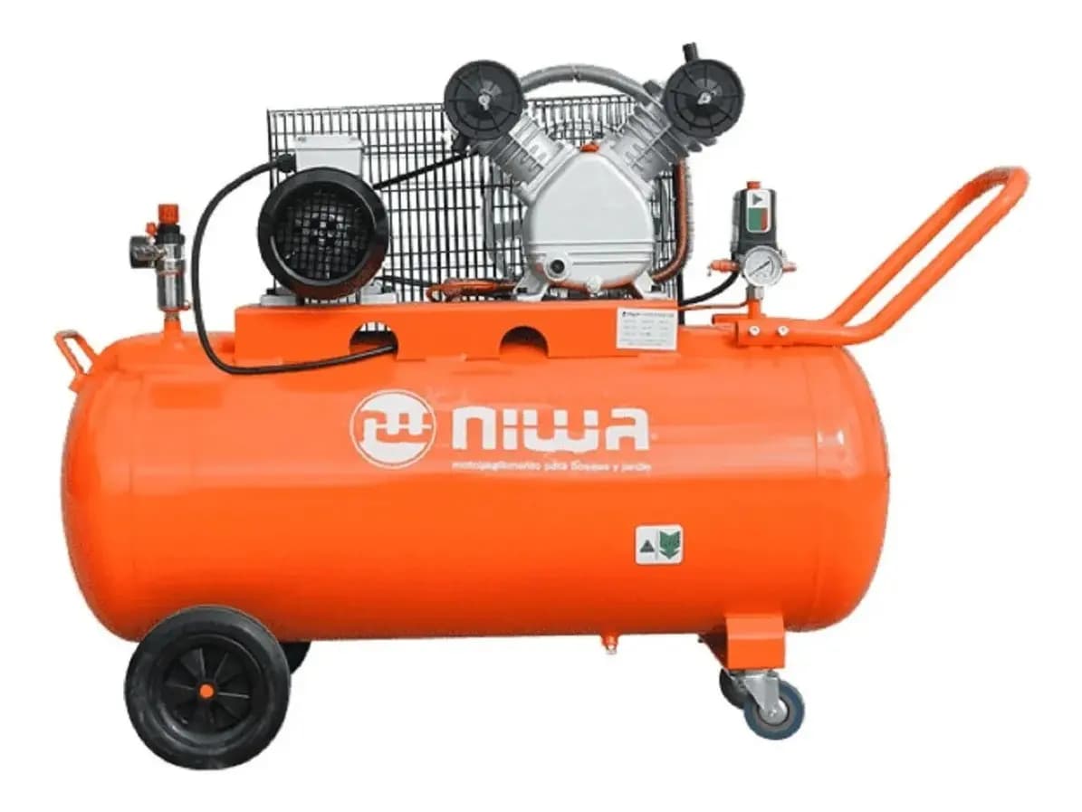 Compresor De Aire Niwa 150 Litros 3hp Color Naranja Fase eléctrica Monofásica Frecuencia 50 Hz